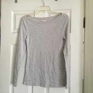 Gray heather 3 quarter t shirt